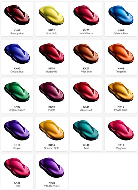 house of color blood red metallic|house of kolor color chart.